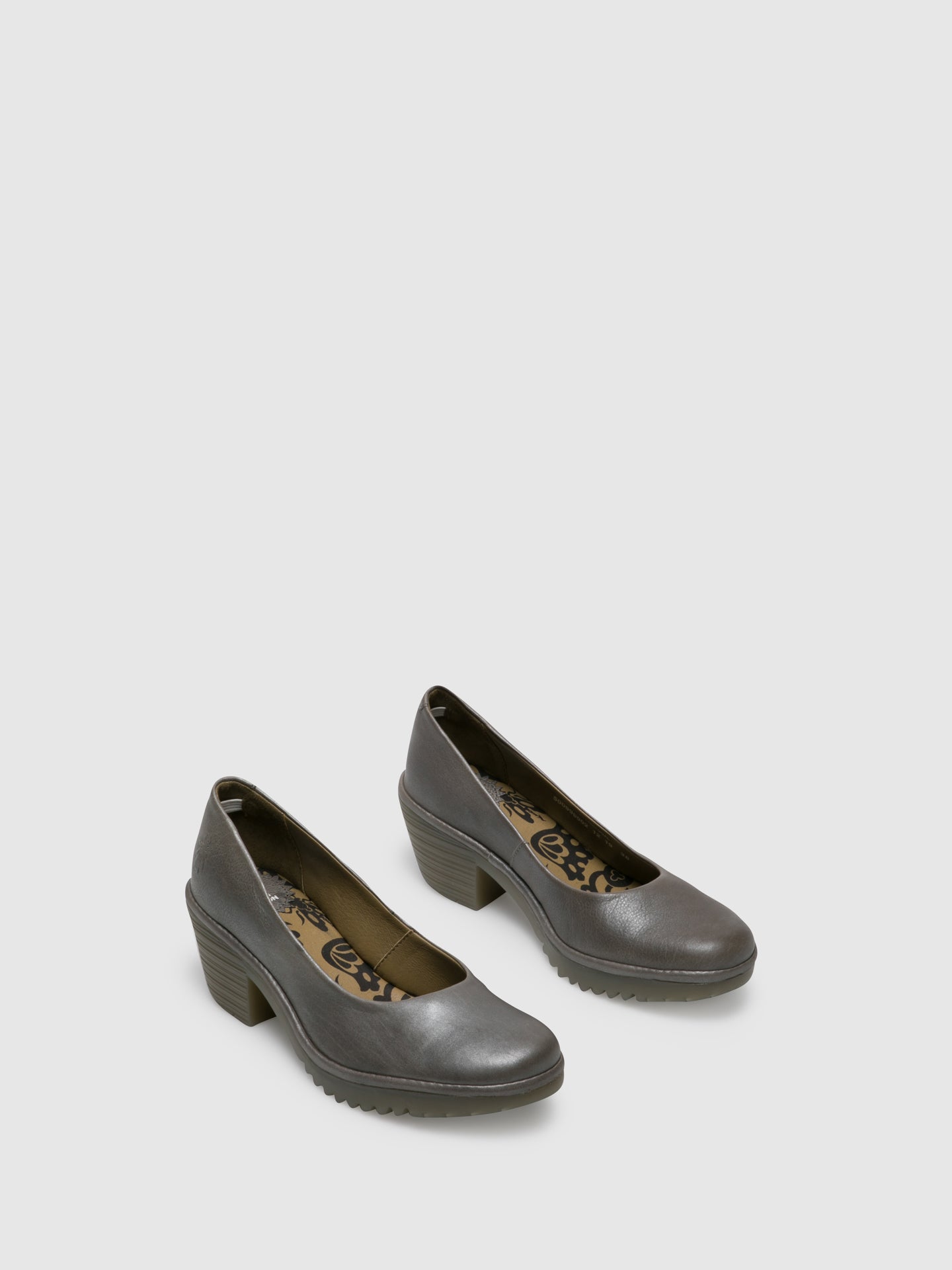 Fly London Gray Round Toe Shoes